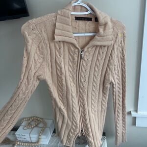 Fever Cowl Neck Cable Knit Sweater - Cream